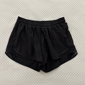 lululemon athletica black Athletic Shorts - Hotty Hot Lined Short 4"